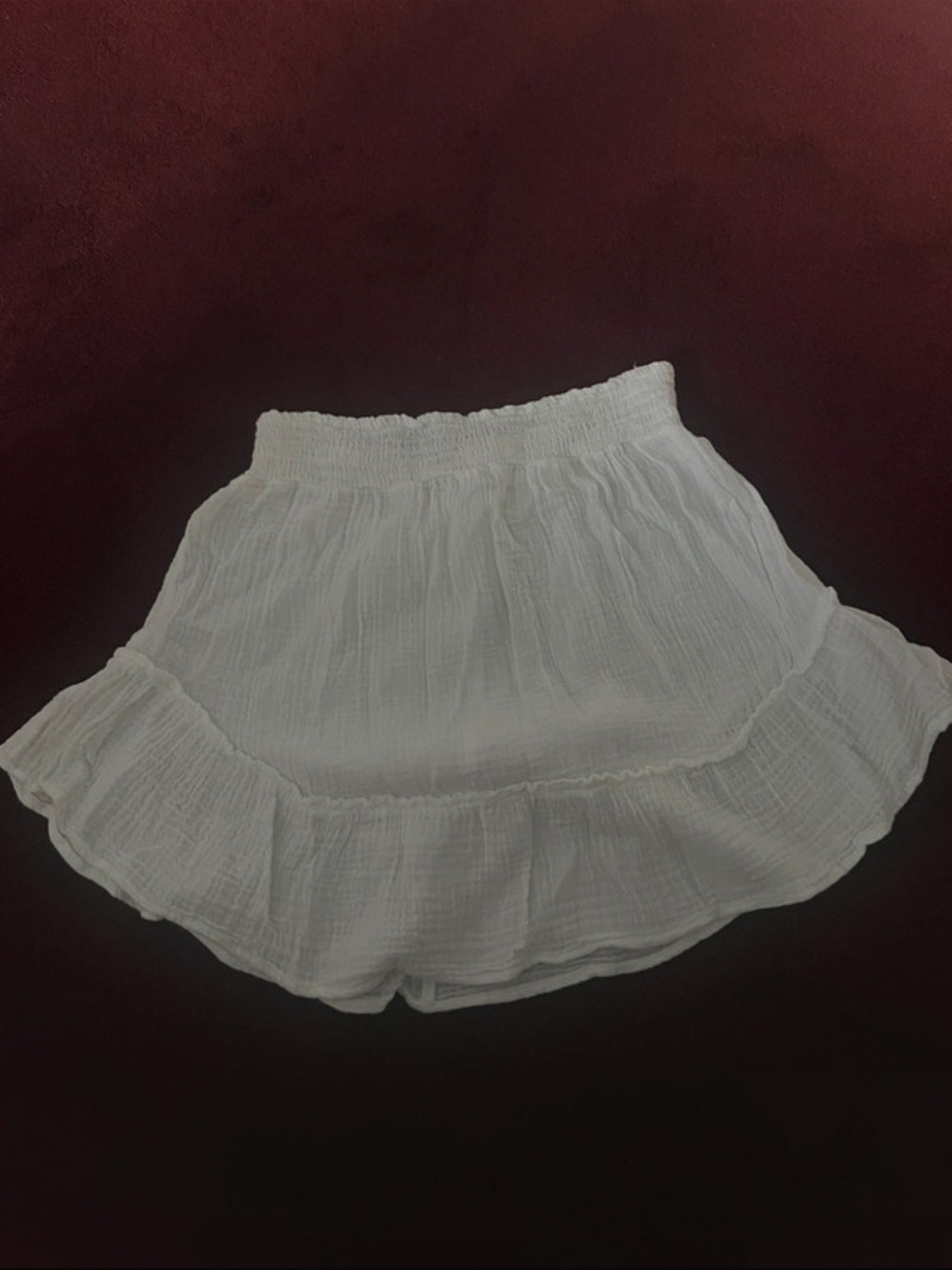 wild fable White Cotton Ruffle Skater Skirt
